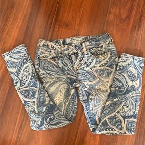 American Eagle size 4 paisley print Jeggings